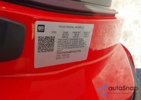 2023 Chevrolet Corvette Stingray Rwd 1Lt from USA, damaged, VIN 1G1YA2D46P5107701